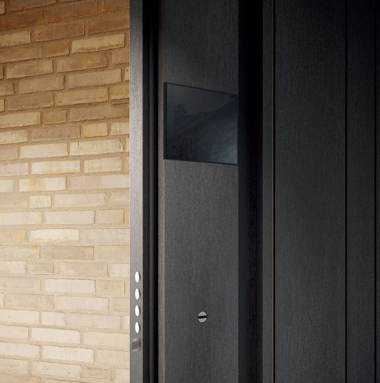 Skydoors Coal Black Platinum Inserts 1600x3500 mm integrovaná čítačka karty