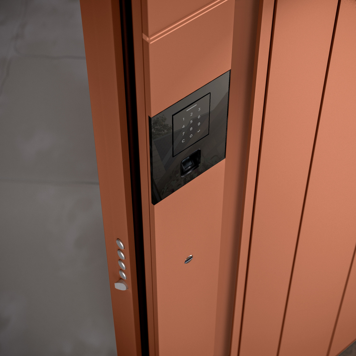 Skydoors Tasilaq Sablé / Copper Inserts Arckey 1300x6000 mm