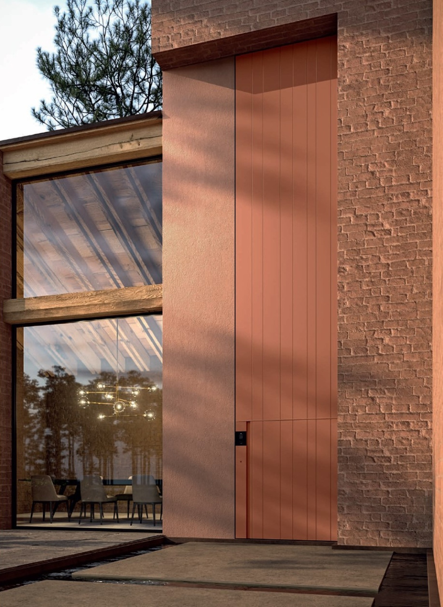 Skydoors Tasilaq Sablé / Copper Inserts 1300x6000 mm