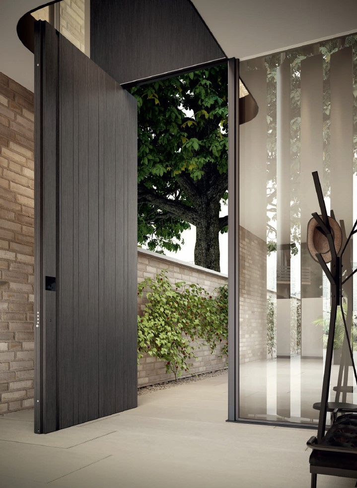 Skydoors Coal Black Platinum Inserts 1600x3500 mm (Oikos)